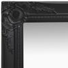 Baroque Style Wall Mirror 40x40 cm Black