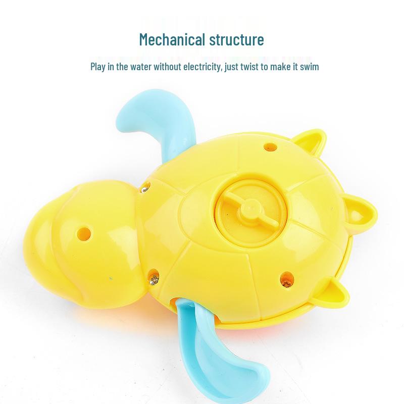 Cartoon Wind-Up Turtle Bath Toy for Infants and Toddlers