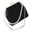 VEROMAN Women's HandbagShoulder Bag with Clasp Closure, Perfect for Weddings, Funerals, and Other Formal Occasions (Black)