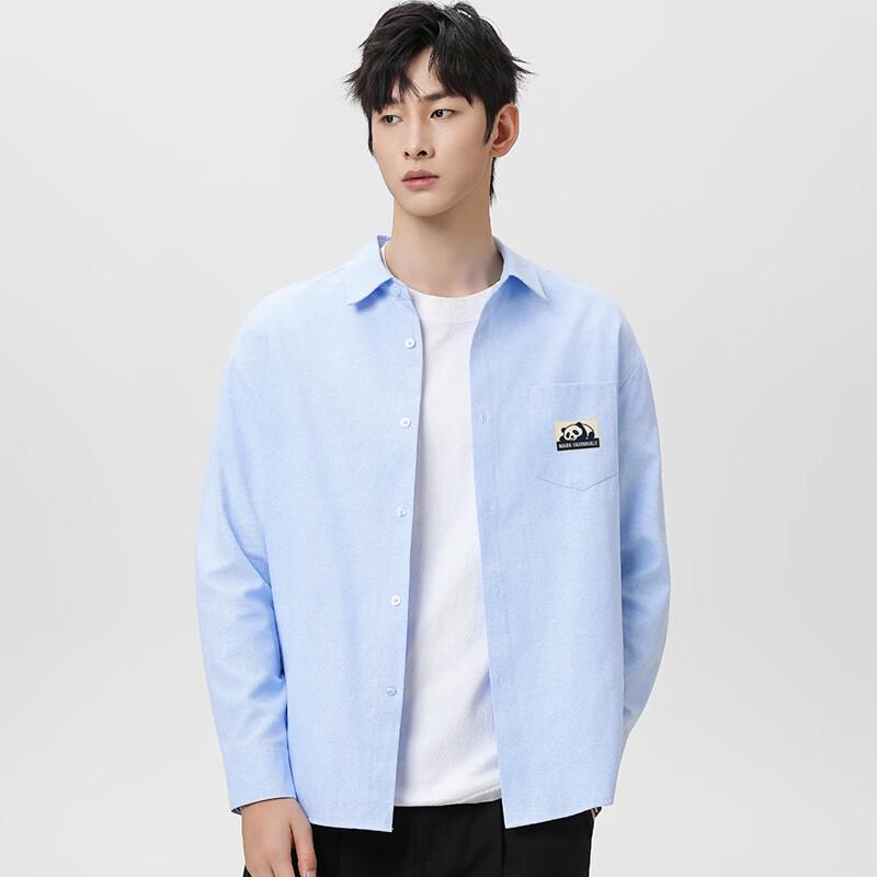 Mark Fairwhale Men's Heavyweight Oxford Chinese Style Long-Sleeve Shirt