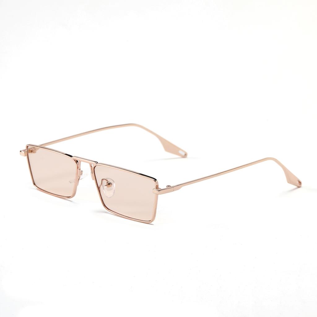 Glasses 219153 Gold Frame Metal Small Frame Square Frame Sunglasses Gradual Change Color Sunglasses Flat Glasses