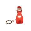 Voice Function Light Up Santa Claus Keychain Soft Stress Relief Key Ring Perfect for Xmas Giveaways Stocking Stuffers