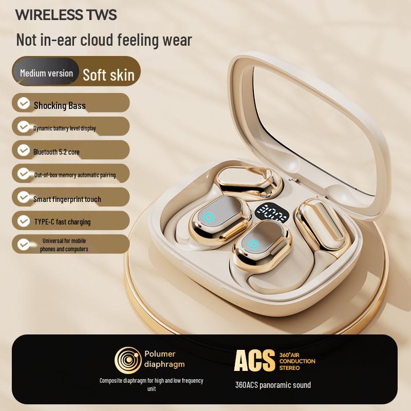 Burmester 2025 Wireless Bone Conduction Headphones - Open Ear Sport Earbuds for Running