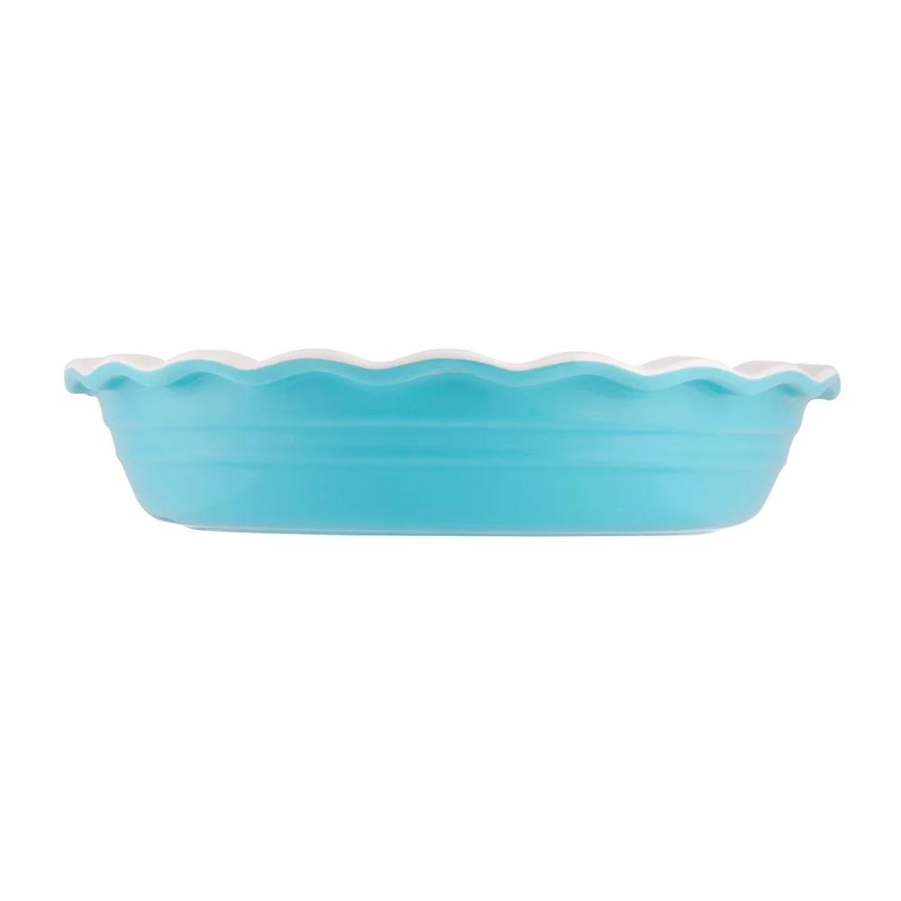 Ceramic Deep Pie Dish Fluted Edge Oven Safe Stoneware Non-Stick Bakeware Elegant Home Baking Gift Durable Kitchen Essential