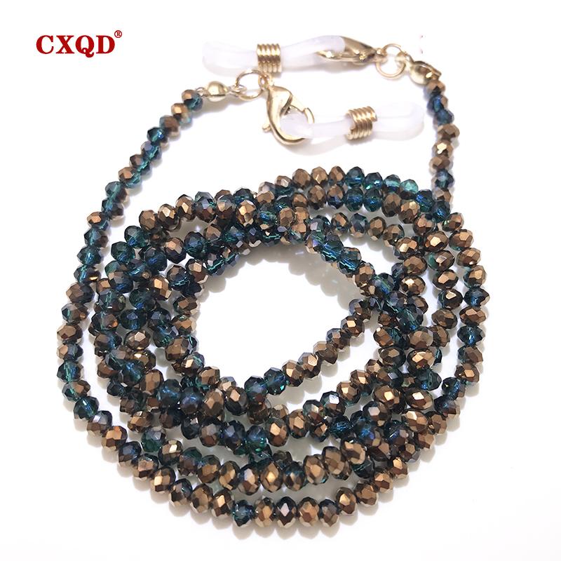 Handgefertigte Mode 3mm Galvanisierte Lesebrillen Kette Perlen Lanyard Damen Sonnenbrillen Schnüre Brillen Masken Halter Geschenk