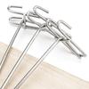 10Pcs 5-25Cm Screen Hooks Supermarket Stainless Steel Grid Hooks 3.2Mm Thickness Wire Mesh Hanging Hooks For Screen Grid