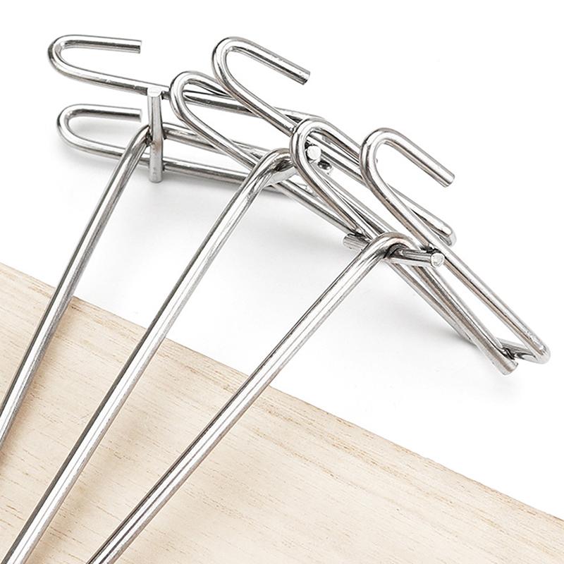 10Pcs 5-25Cm Screen Hooks Supermarket Stainless Steel Grid Hooks 3.2Mm Thickness Wire Mesh Hanging Hooks For Screen Grid