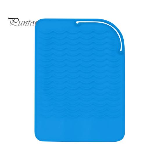 Curling Iron Heat Resistant Mat Anti-slip Silicone Rectangle Portable Flat Iron Hair Straightener Hair Styling Hot Tools Travel Heat Pad Protector