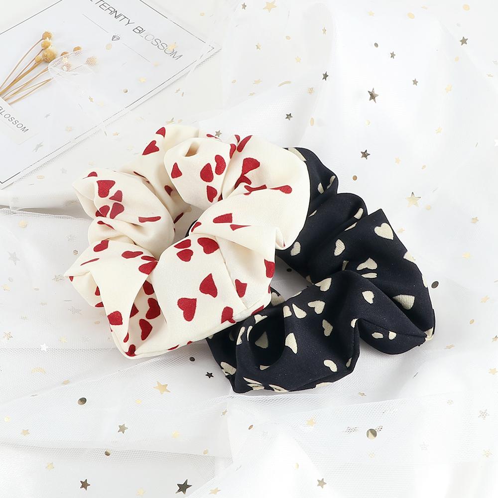 3PCS/Set Fashion Women Girls Hair Bands Elastic Large Heart Decoration Headband Hair Accessories Ponytail Holder Gifts