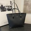 Stylish Black Tote Bag For Women With Large Capacity And Vintage Design Perfect For Daily Commuting