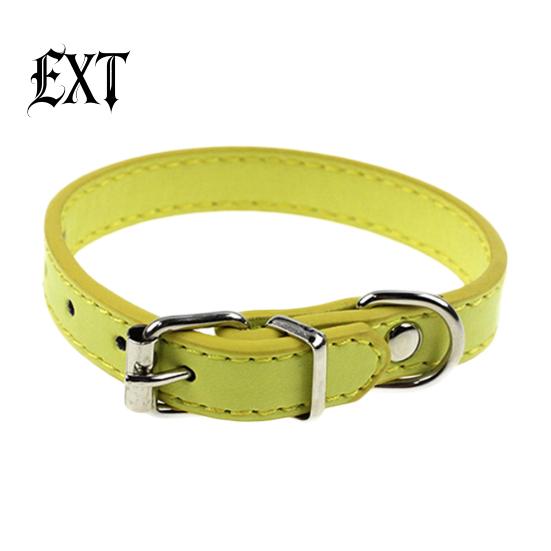 Kunstleder, reine Farbe, niedliches Halsband für Hunde, Haustiere, Katzen, Welpen, verstellbare Schnalle