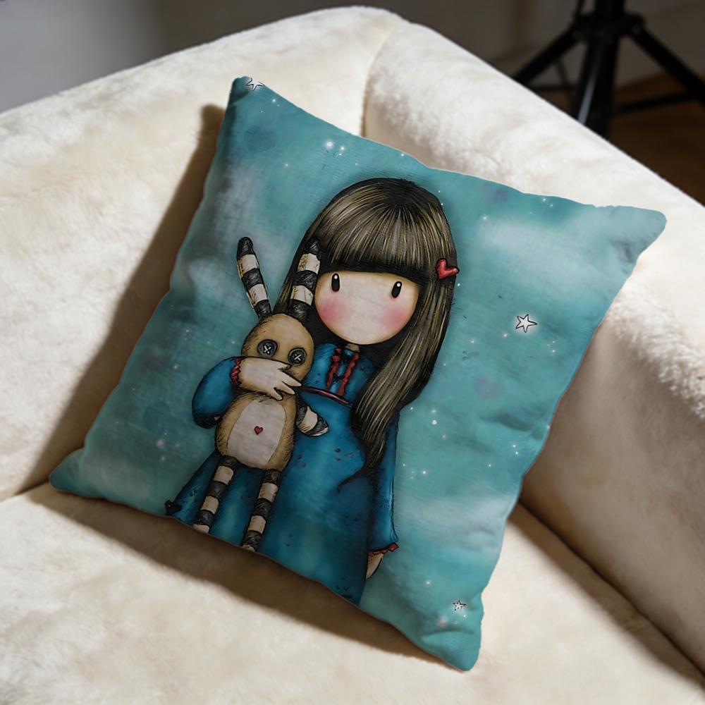 Fashion SSantoro Gorjussed Cushion Cover Soft Decorative Pillow Case Suitable for Bedroom Sofa Car Travel Use