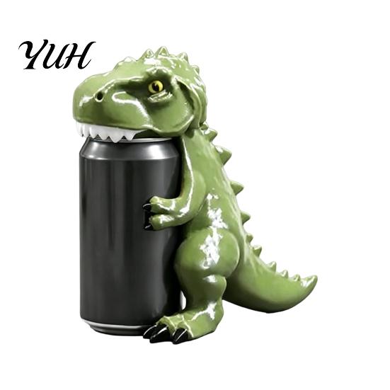 Creative Gift for Drinkers Reusable Animal Soda Can Lids 375ml Standard Cans, 3D Printed Frog Dinosaur Cola Accessories Shark Beverage Toppers