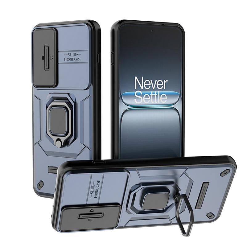 Capa Case com Suporte Magnético Giratório Proteção de Câmera Push-and-Pull Para OnePlus Nord 5 4 3 CE5 13s 13T 13R 13 12 12R 11 Ace 5 Pro