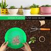 3Pcs Plastic Soil Sieve Filter Mesh for Soil Stone Sifting Filtration Home Garden Flower Plant Nursery Tools (Green)