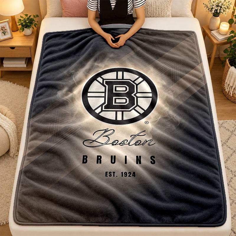 Flanell-DeckeBoston Bruins Warme Weiche Überwurfdecke für drinnen Sofa Bett Wohnzimmer