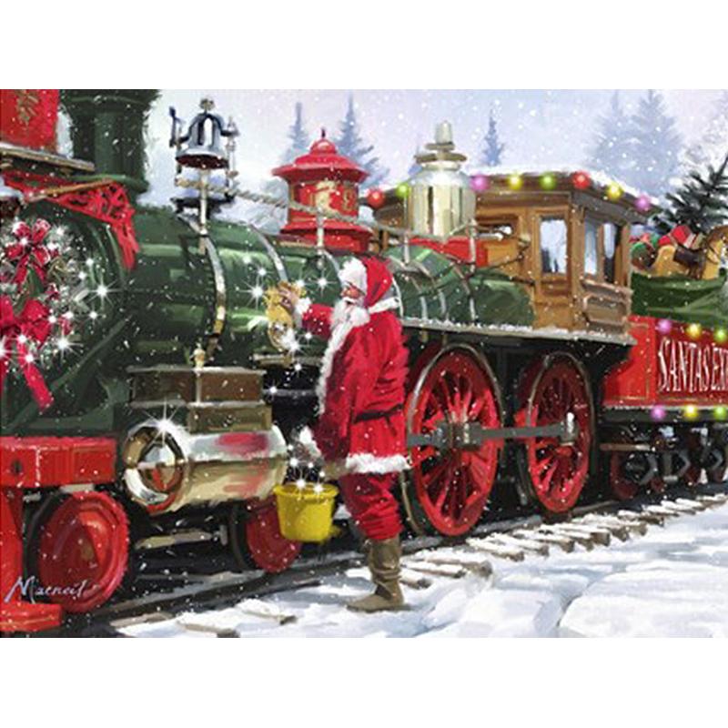 Santa Claus Diamantová výšivka Kompletní sada Obrazy Dekorace do ložnice DIY Diamanty Obrázek Diamantové malování Nástroje Mozaika Plná