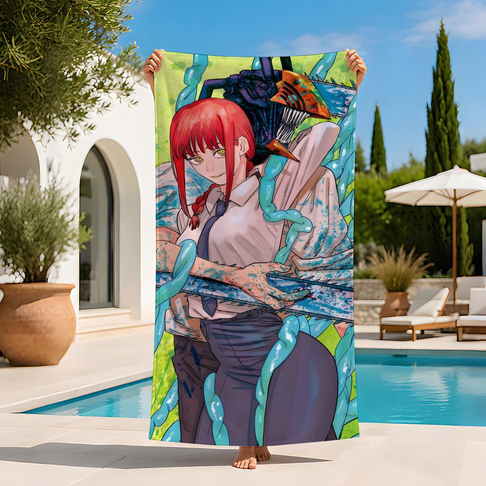 Anime C-Chainsaw M-Man Towel Extra Large Beach Towel Quick Dry Sand Free Super Absorbent Lightweight Hot