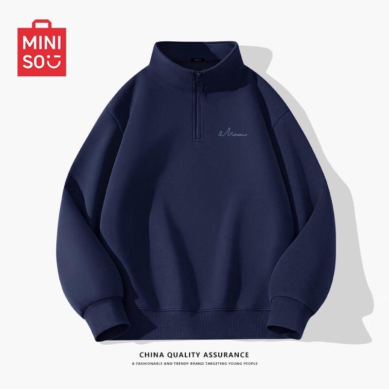 MINISO Men's Half-Zip Stand-Collar Sweatshirt
