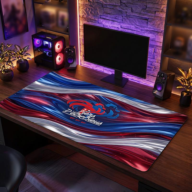 Tappetino Mouse Scudo Calcio Francia, Tappetino da Scrivania Esteso in Gomma Antiscivolo per Gaming Ufficio Laptop Regalo per Fan
