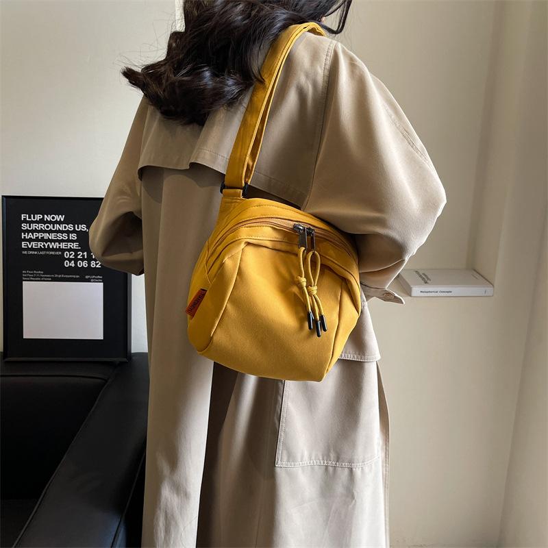 Crossbody Bag Women's Versatile Solid Color Simple Fashion Shell Bag 2025 New Trendy Cool Korean Version Large-capacity Shoulder Bag