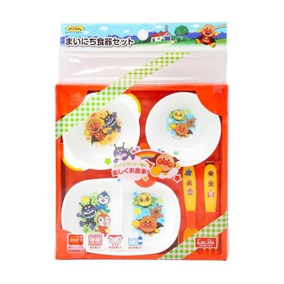 Rec Anpanman Everyday Tableware Set (4-piece set) / Microwave / Dishwasher / Boiling sterilization OK / For children /