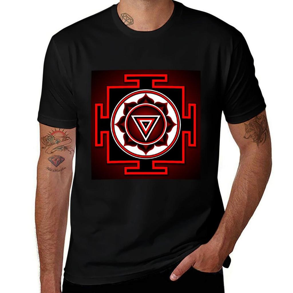 Indian Symbol Of Kali Yantra Tshirt Unisexs Graphic T Shirts Unisex T Shirt Cotton High Quality Tshirt