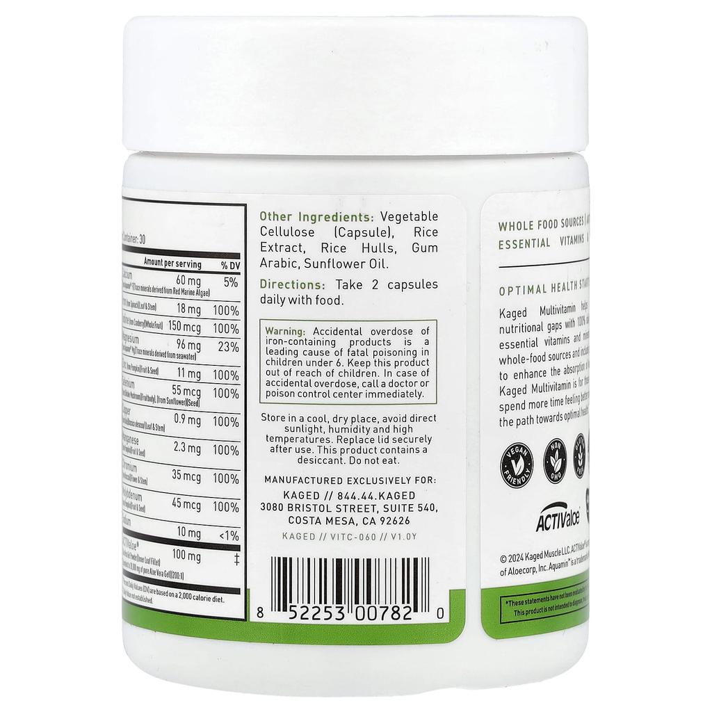 Multivitamin, Veggie Capsules 60