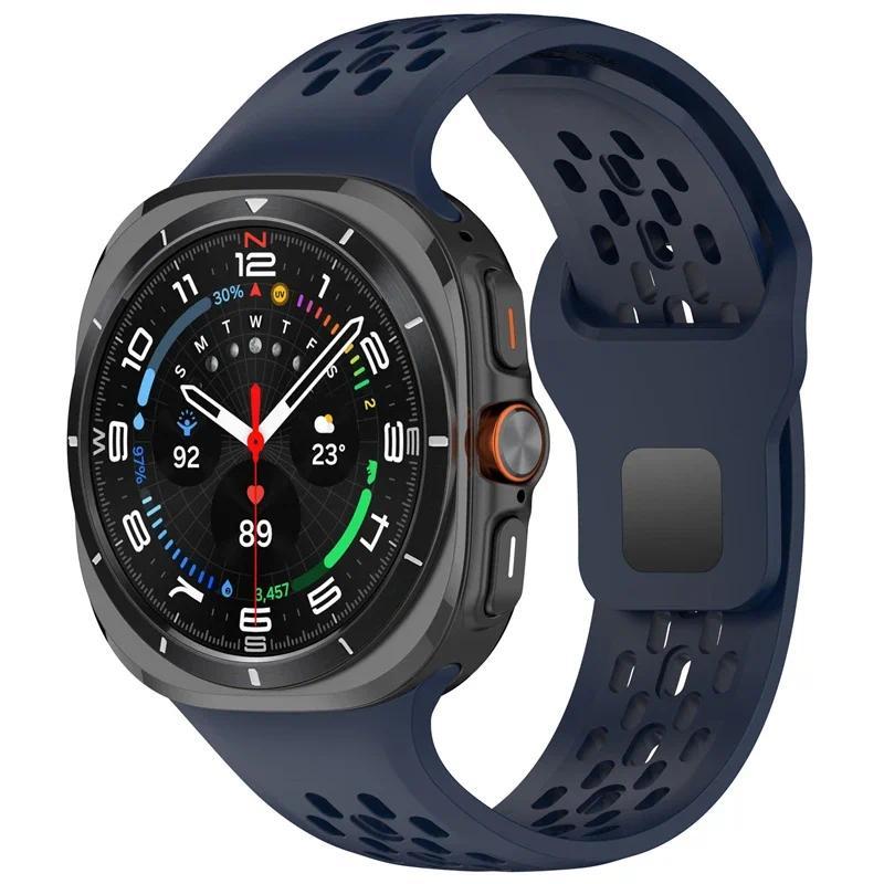 Sport-Silikonarmband für Samsung Galaxy Watch 8 Ultra 47mm Atmungsaktiv Bequem Langlebiges Armband Samsung Watch 7 Ultra Correa