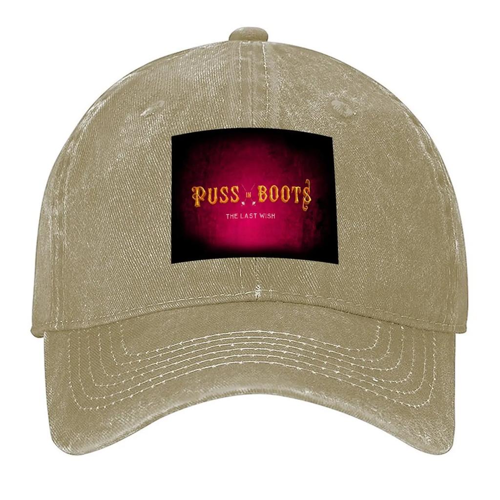 Puss in Boots The Last Wish Movie logo Baseball Cap Funny hats New Hat mens big size hat Dropshipping Baseball For Men Womens