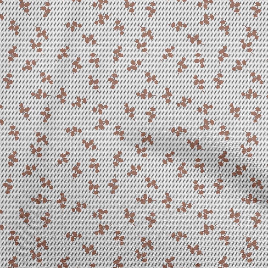 oneOone Cotton Poplin Brown Fabric Floral Sewing Craft Projects Fabric Prints By Yard 42 Inch