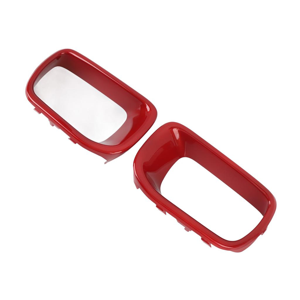 2Pcs Front Bumper Grille Guard 51117337810 Red Car Bumper Cover Front Air Duct Frame for F55 F56 F57 2014 to 2021