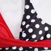 2025 New Cross-Backless Color Block Polka Dot Bikini Set for Women
