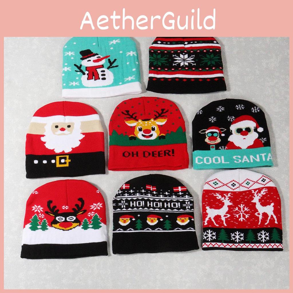 Nitted Hats Warm Christmas Hat Cute High Elastic Cap Soft Warm Cap Leisure Xmas