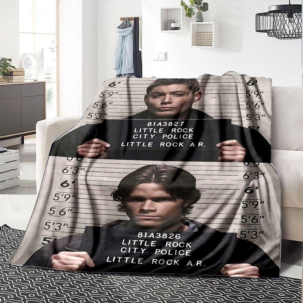 1 szt. Koc Supernatural 21 Miękki Ciepły Kocyk do Domu, Biura, Podróży Całoroczny Przytulna Pościel Prezent, Przytulny Akcesorium Biurowe