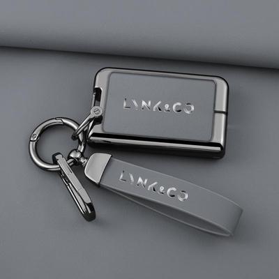 Étui de clé de voiture Lynk & Co 01: Coque en métal, Sac de verrouillage anti-perte, Accessoires porte-clés pour homme haut de gamme