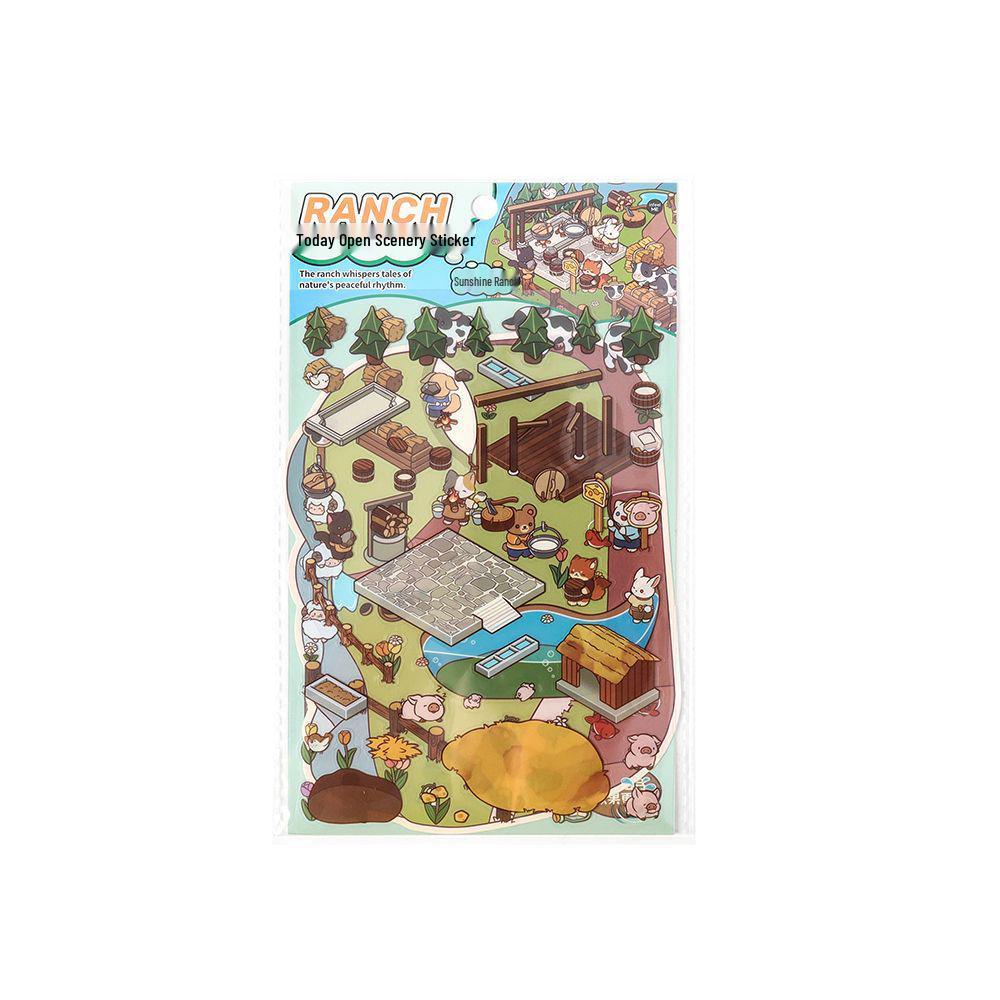 Infeel.Me 3D Cottage Journal Stickers - Today's Business Vol. 3 Miniature Scenery