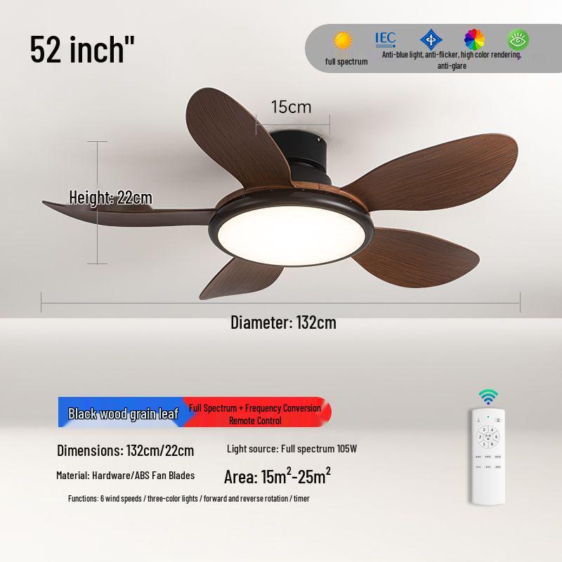 2024 High-Power Ceiling Fan with Integrated Chandelier for Bedroom, Dining, and Living Room
