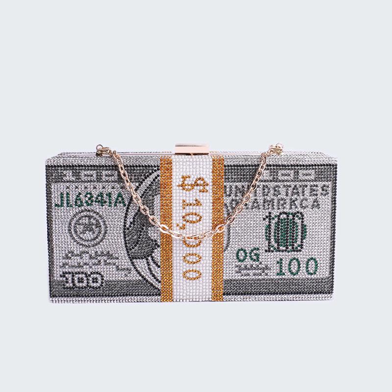 stack of money purse