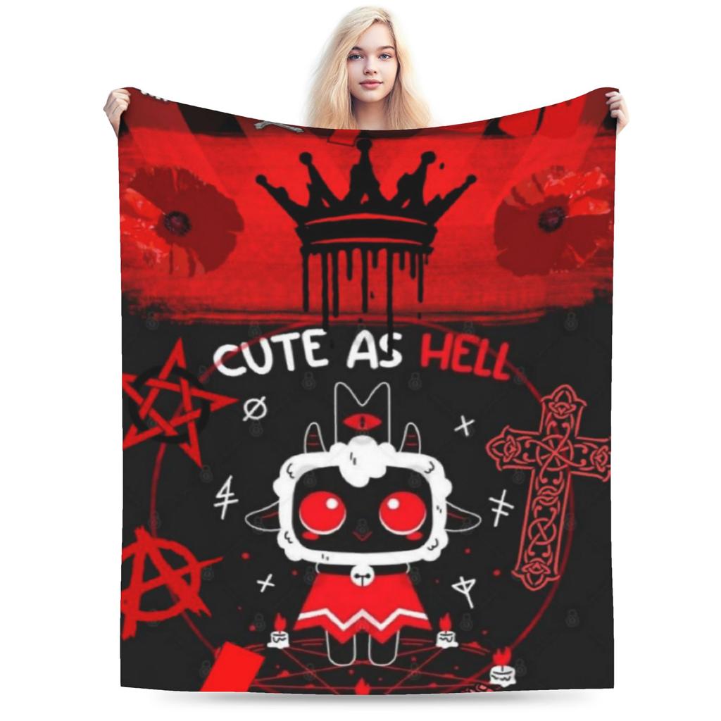 Cozy Cult Of The Lamb game Blanket Merch Home Decorative Blanket Throw Super Soft Velvet for Office