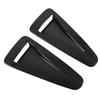 2pcs Hood Vent Cover Real Carbon Fiber Glossy Bonnet Air Intake Trim Replacement for Nissan R35 GTR 2008‑2016