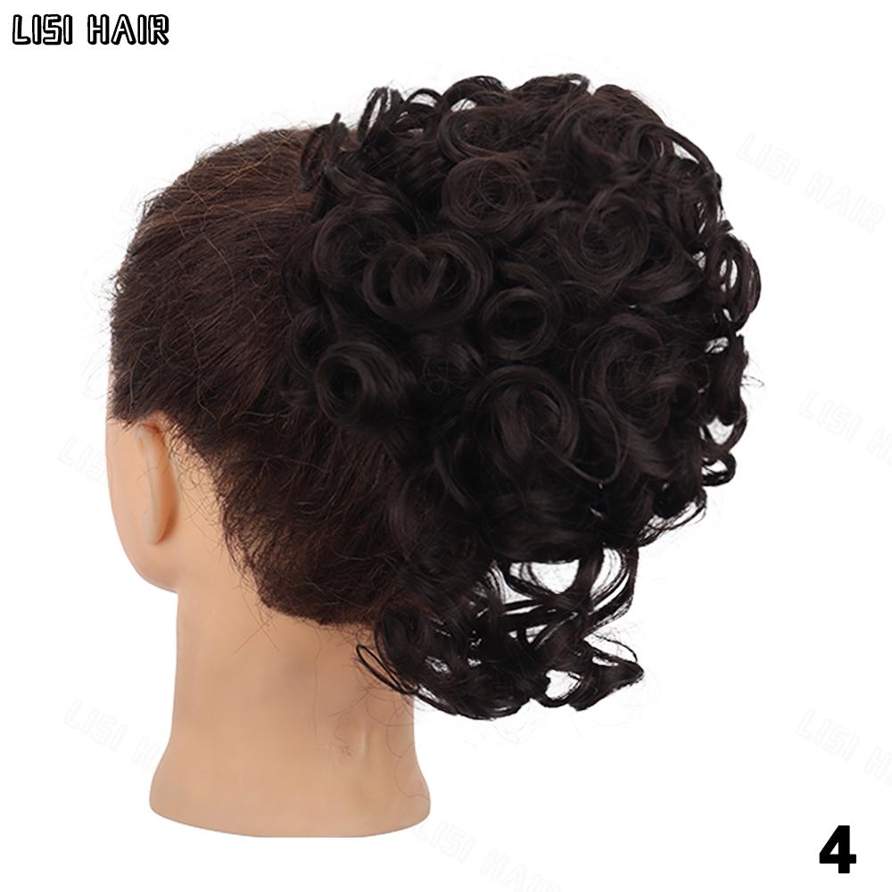 MISS WIG Syntetisk Rotete Knute Kort Krøllete Hestehale Forlengelse Elastisk Snøring Løs Hårknute Hårdeler Forlengelse For Kvinner For Daglig Cosplay-Bruk