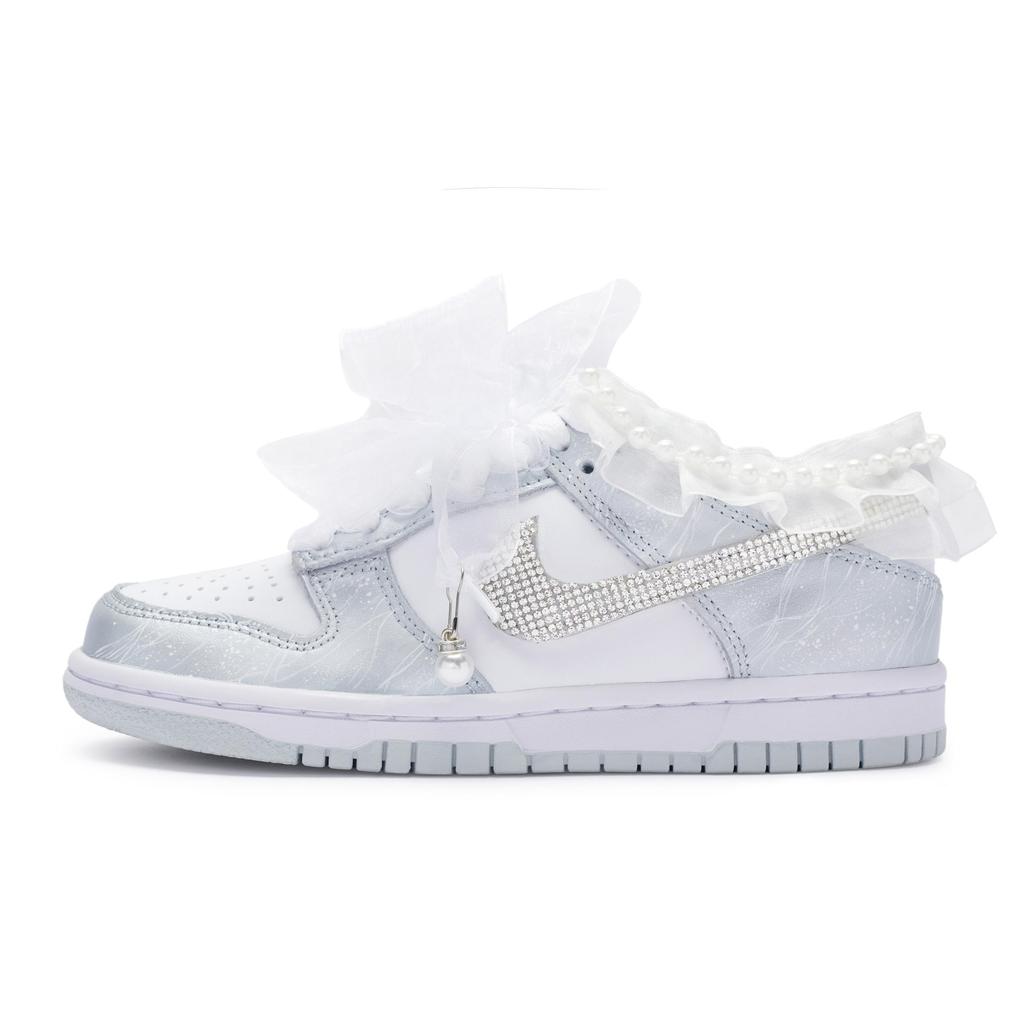 Nike Dunk 811 Manufacturing, Love Of A Lifetime, Special Shoe Box Low Top Skateboard Shoes GS White Silver DH9765-102(Team80-S-BOX)