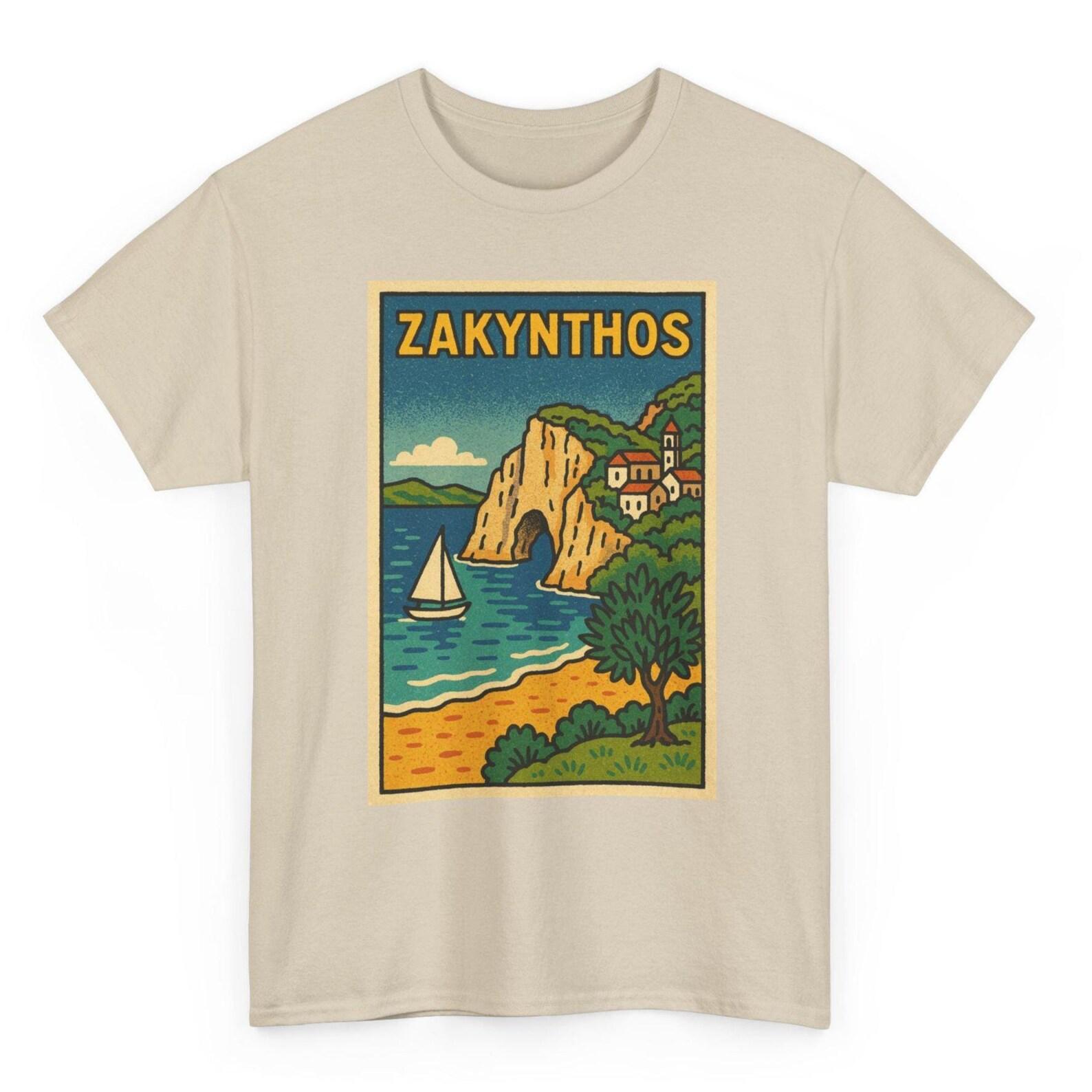 Zakynthos T-Shirt Unisex: Retro Greece Tee 3XL