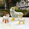 Crystal Sheep Figurine 2027 Zodiac Sheep Statue Home Desktop Bookshelf Office Ornament Sheep Decor Feng Shui Bring Fortune