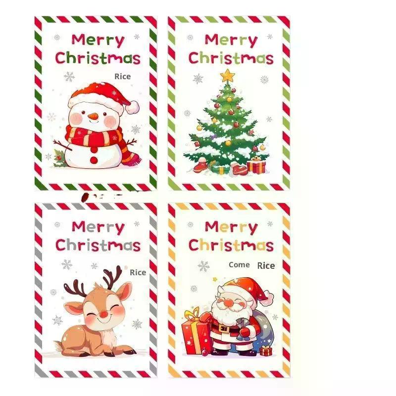 10PCS Christmas Cards, Handwritten Thanks, Blessings, Messages, Gifts, Decorations, Small Cards, Parties, Birthdays, Holidays