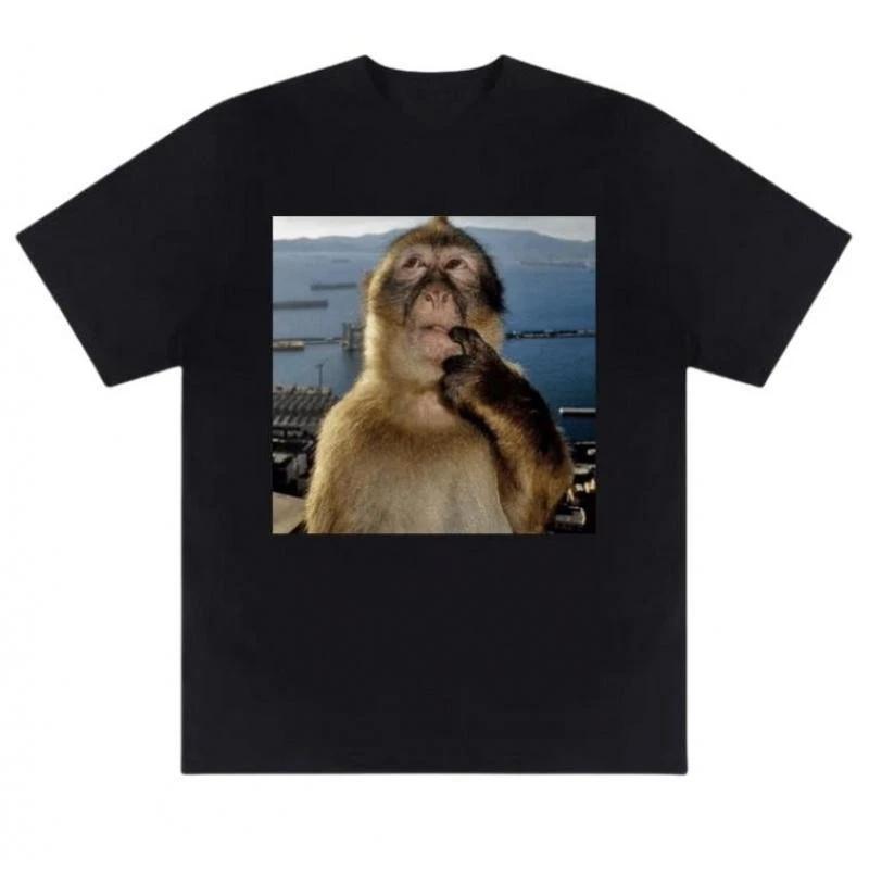 Monkey Thinking Meme Tshirt,Funny Meme Tshirt,Trending Tshirt,Full Size,Full Col XXXL