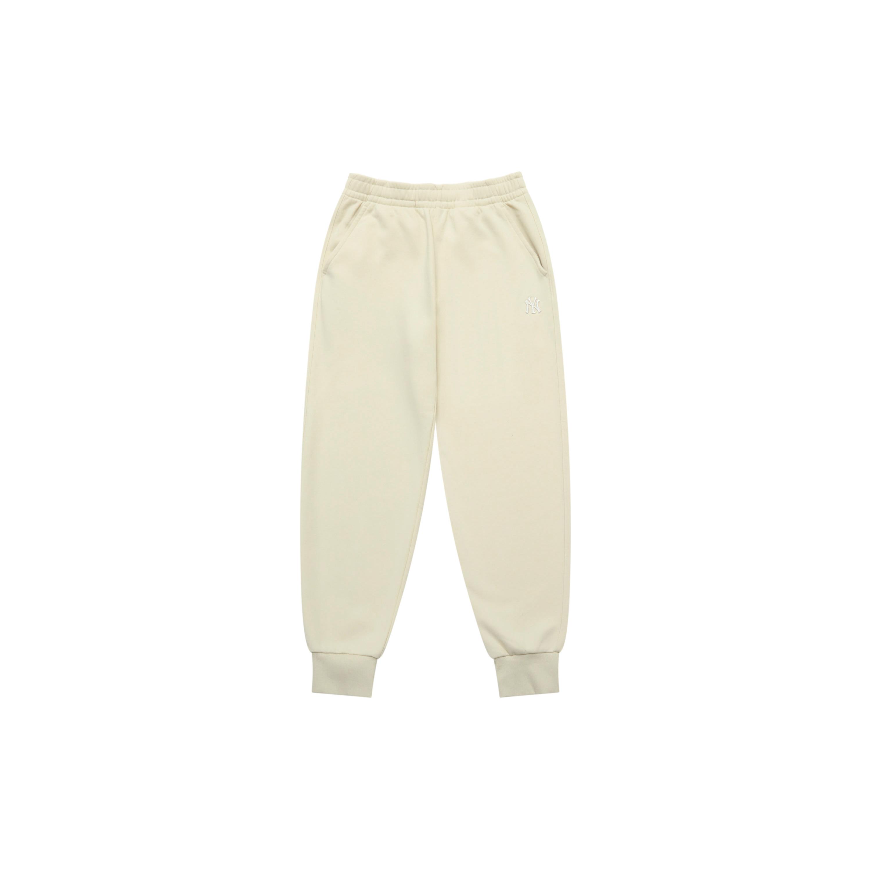 MLB New York Yankees Basic Collection 25FW Knitted Sweatpants Unisex Deep Ivory 3APTB0154-50CRD XXL