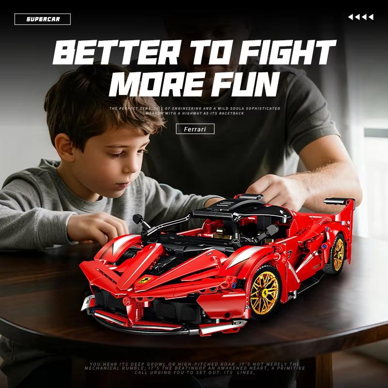 2026 Super Racing Car, Building Block Brick Model, Sports Car Speeding Car Toy, Building Block Concept Version, Children's DIY Gifts Model