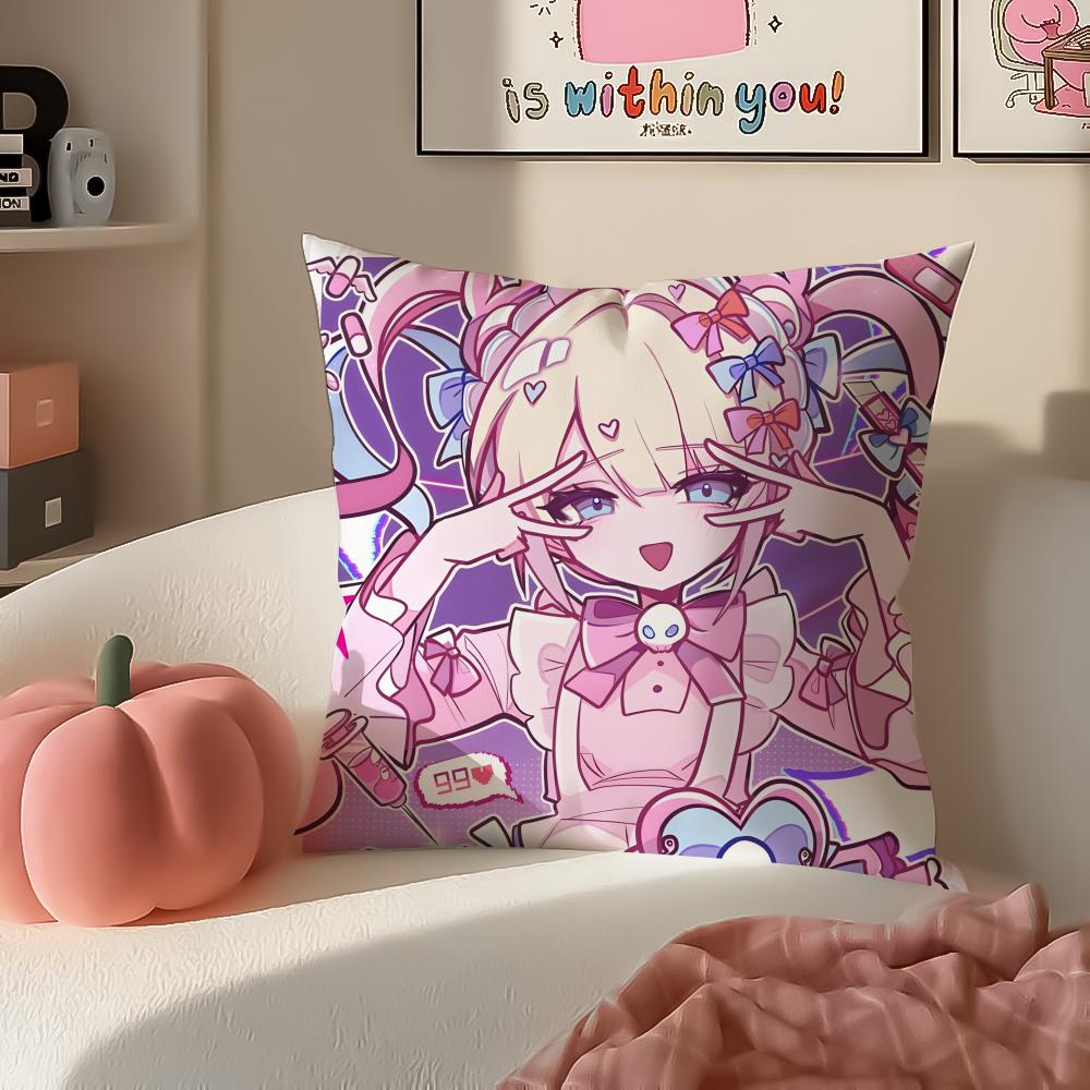 Addictive Satirical Game NNeedy Streamer Overload Cushion Cover Pillowcase Short Plush Invisible zipper Room Sofa Cushion Cover